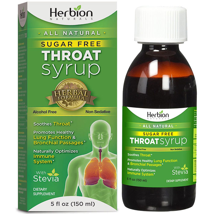 Throat Syrup Sugar-Free, 5 oz, Herbion