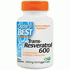 Trans-Resveratrol 600 mg, Maximum Potency Resveratrol, 60 Veggie Caps, Doctor's Best