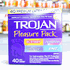 Image of Trojan Pleasure Pack, Premium Latex Condoms Lubricated, 40 Condoms