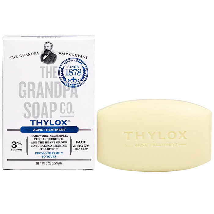 Thylox Acne Treatment Soap with Sulfur, 3.25 oz, Grandpas Brands
