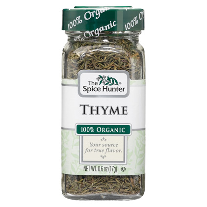 Thyme, 100% Organic, 0.6 oz x 6 Bottles, Spice Hunter