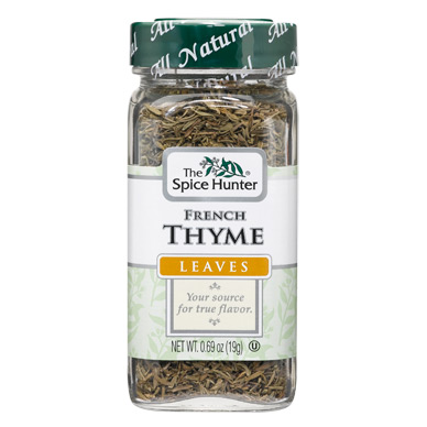 Thyme, French, Leaves, 0.69 oz x 6 Bottles, Spice Hunter