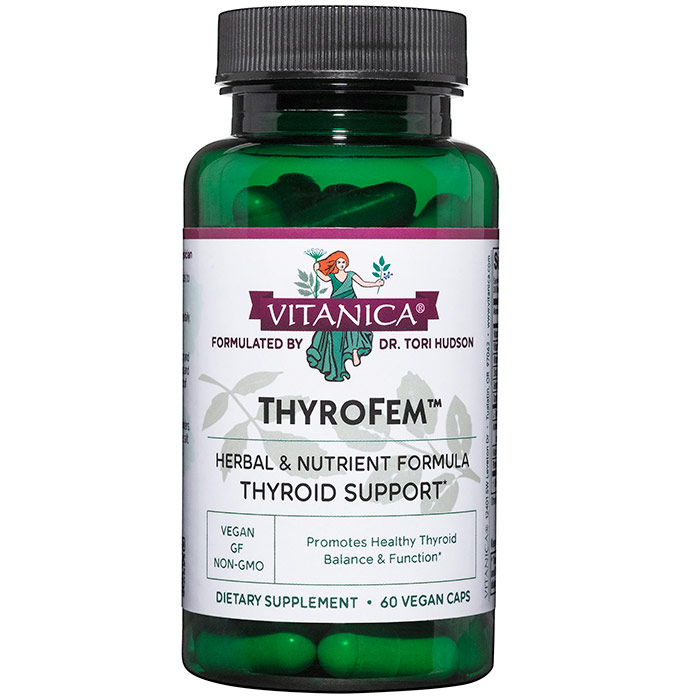 ThyroFem, Thyroid Support, 60 Vegetarian Capsules, Vitanica