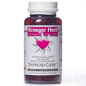 Thyroid Care, Herbal Formula, 100 Vegetarian Capsules, Kroeger Herb