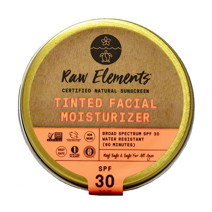 Tinted Facial Moisturizer SPF 30+, Natural Sunscreen, 1.8 oz, Raw Elements