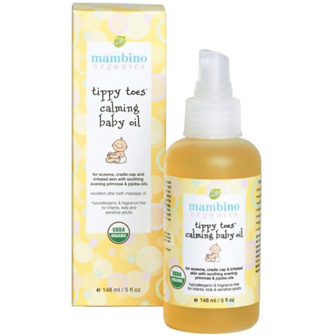 Mambino Organics Organic Tippy Toes Calming Baby Oil, 5 oz, Mambino Organics