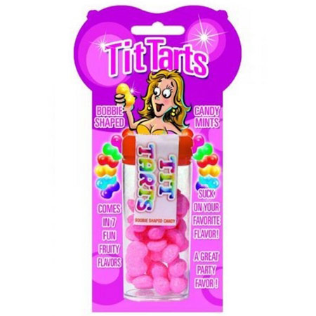 Hott Products Tit Tarts in Blister Card, Bobbie Shaped Candy Mints, Cinnamon Flavored, Hott Products