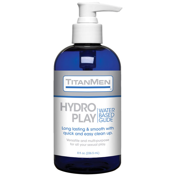 TitanMen Hydro Play - Water Based Glide, 8 oz, Doc Johnson