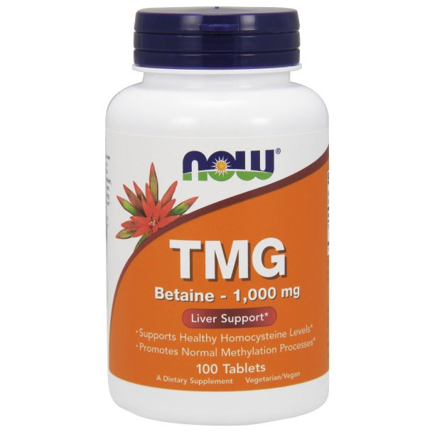 TMG (Trimethylglycine) 1000mg 100 Tabs, NOW Foods