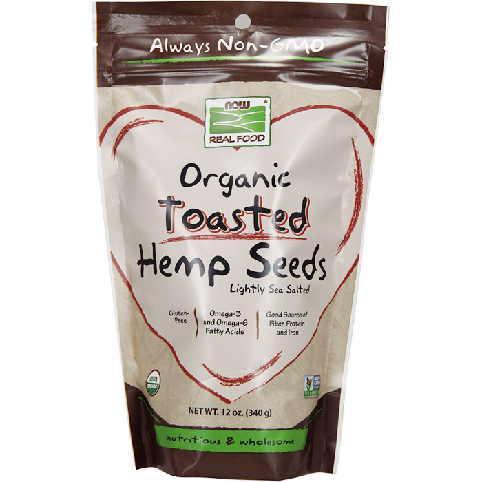 Toasted Hemp Seeds, Organic, 12 oz, NOW Foods