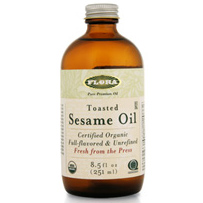 Toasted Sesame Oil, Certified Organic, 8.5 oz, Flora Health