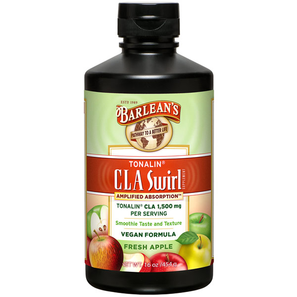 Tonalin CLA Swirl Liquid, Fresh Apple, 16 oz, Barleans Organic Oils