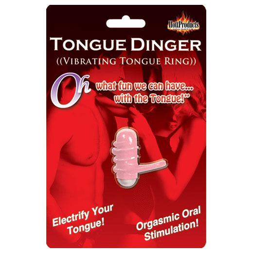 Tongue Dinger, Vibrating Tongue Ring - Magenta, Hott Products