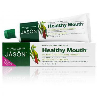 Healthy Mouth Antiplaque & Tartar Control Toothpaste Fluoride-Free, 4.2 oz, Jason Natural
