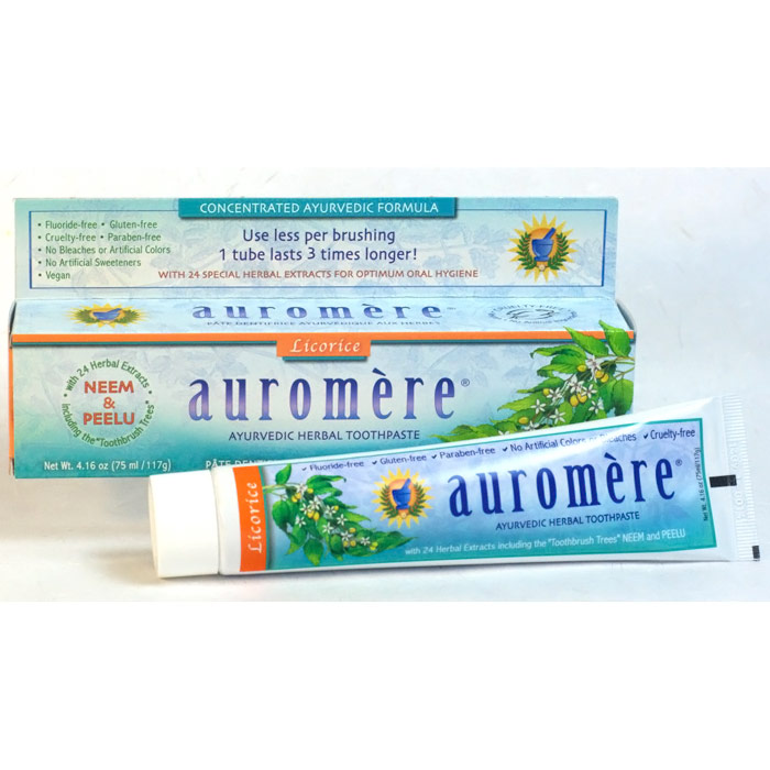 Ayurvedic Herbal Toothpaste, Licorice, 4.16 oz, Auromere