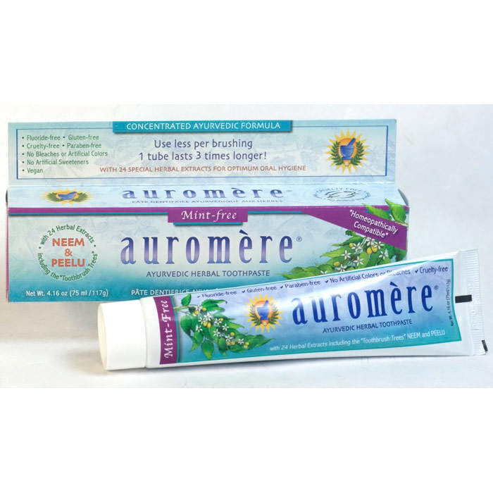 Ayurvedic Herbal Toothpaste, Mint Free, 4.16 oz, Auromere