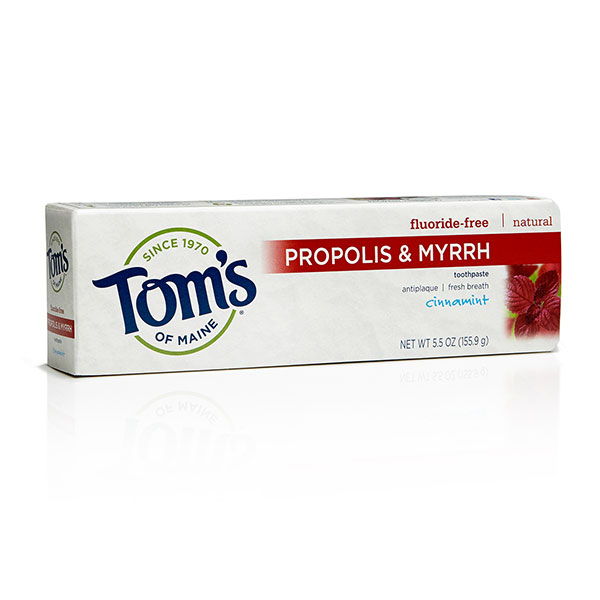Fluoride-Free Propolis & Myrrh Toothpaste - Cinnamint, 5.5 oz, Toms of Maine