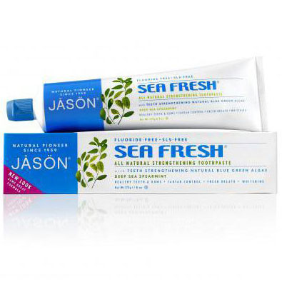 Sea Fresh Antiplaque & Strengthening Toothpaste, Fluoride-Free, 6 oz, Jason Natural