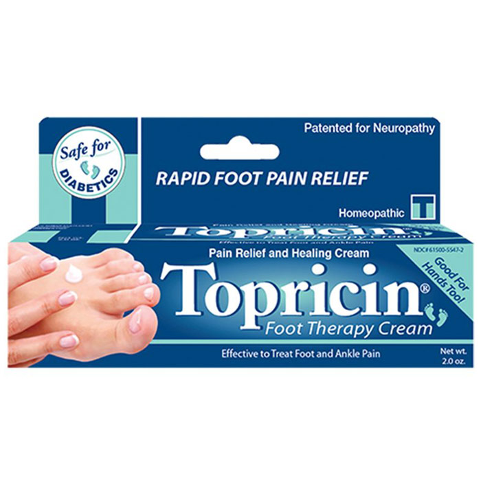 Topricin Foot Therapy Cream, Foot Pain Relief, 2 oz Tube