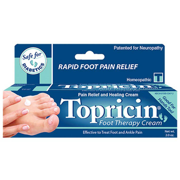 Topricin Foot Therapy Cream, Foot Pain Relief, 2 oz Tube