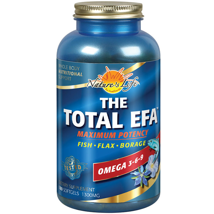 Total EFA Double Action, 180 softgels, Health From The Sun