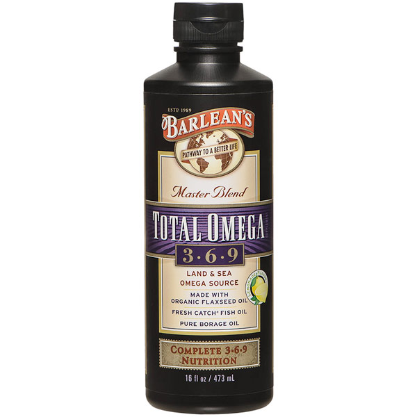 unknown Master Blend Total Omega 3-6-9 Liquid, Lemonade Flavor, 16 oz, Barlean's Organic Oils