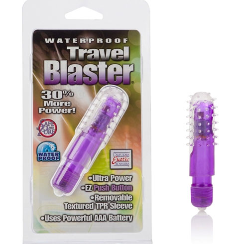 Waterproof Travel Blaster Massager - Purple, Powerful Discreet Vibrator, California Exotic Novelties