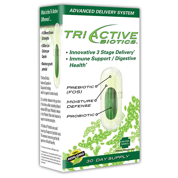 Tri Active Biotics, Advanced Probiotics, 30 Veggie Capsules, Essential Source