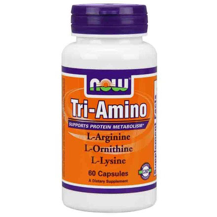 NOW Foods Tri-Amino Arginine / Ornithine / Lysine 60 Caps, NOW Foods