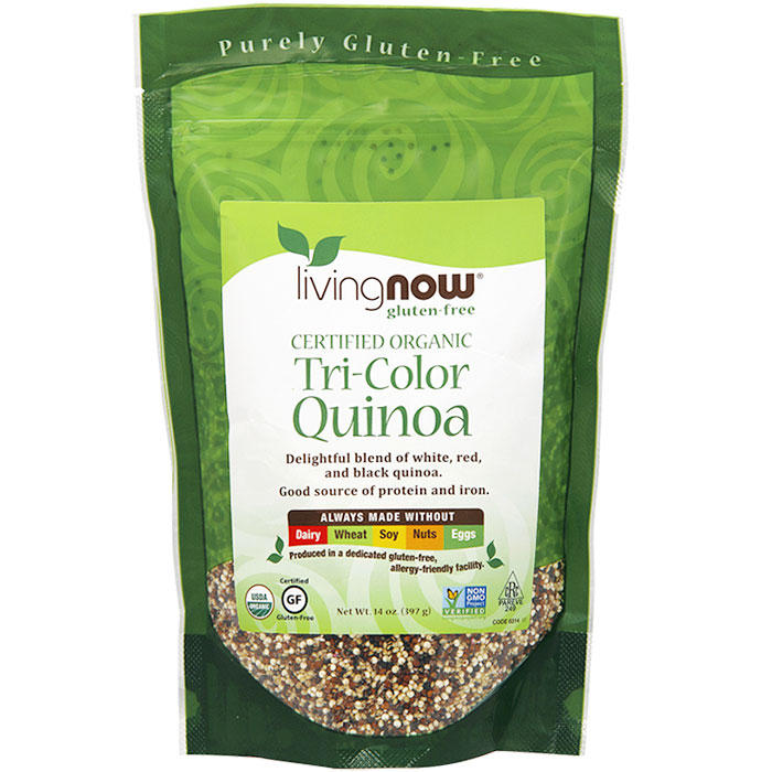 Tri-Color Quinoa, Certified Organic, 14 oz, NOW Foods