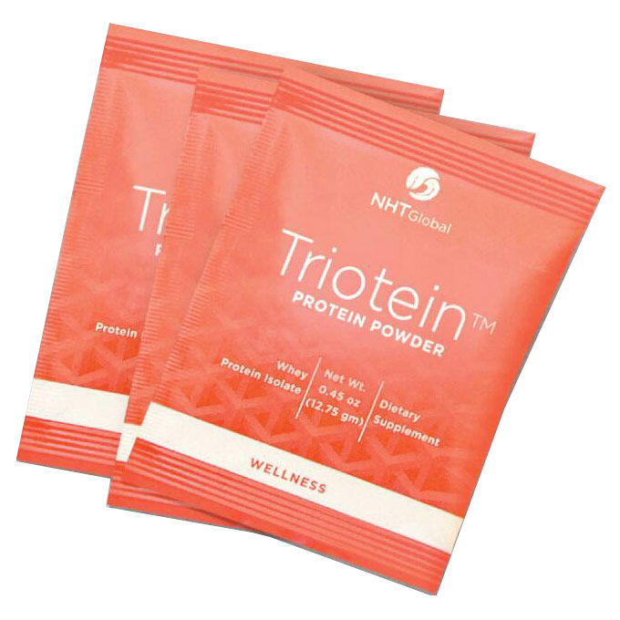 Triotein Protein Powder Single Serve Pouch, 0.45 oz x 15 Pack, NHT Global