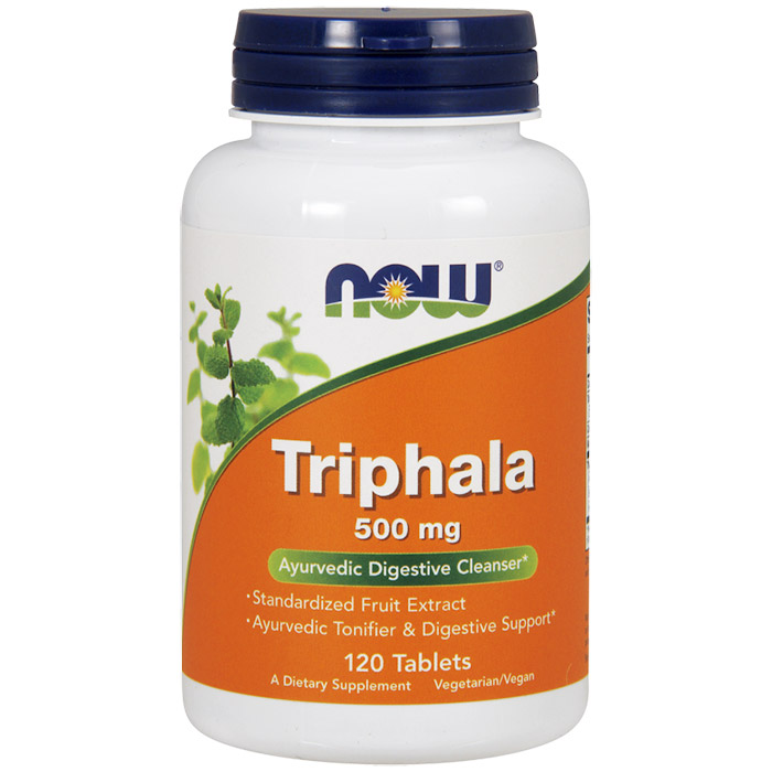 Triphala 500 mg, Standardized Fruit Extract, 120 Tablets, NOW Foods