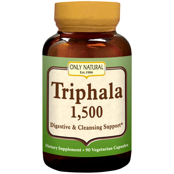 Triphala 1500, Digestive & Cleansing Support, 90 Vegetarian Capsules, Only Natural Inc.