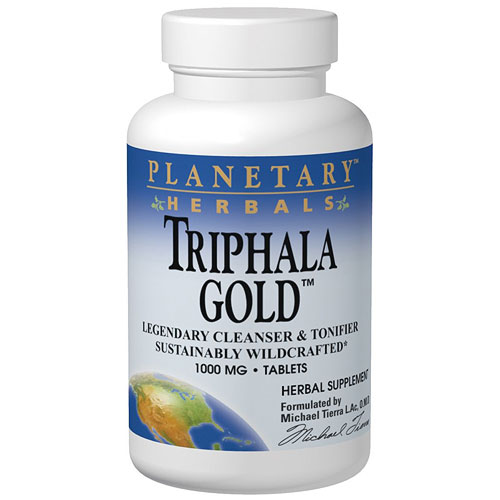 Triphala Gold 550 mg, 120 Vegetarian Capsules, Planetary Herbals