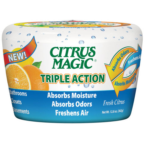 Triple Action Odor & Moisture Absorber Solid, 12.8 oz, Citrus Magic