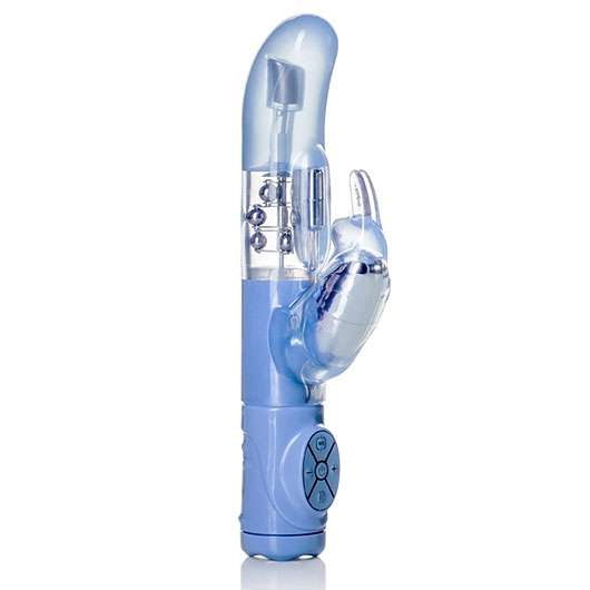 Triple G Jack Rabbit Vibrator - Blue, Waterproof G-Spot Vibe, California Exotic Novelties