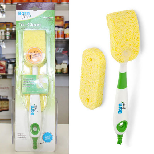 BornFree (Born Free) Tru-Clean Baby Bottle Cleaning System Sponge Brush Kit, BornFree (Born Free)