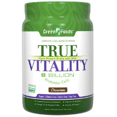 True Vitality Plant Protein Shake with DHA - Chocolate, 25.2 oz, Green Foods Corporation