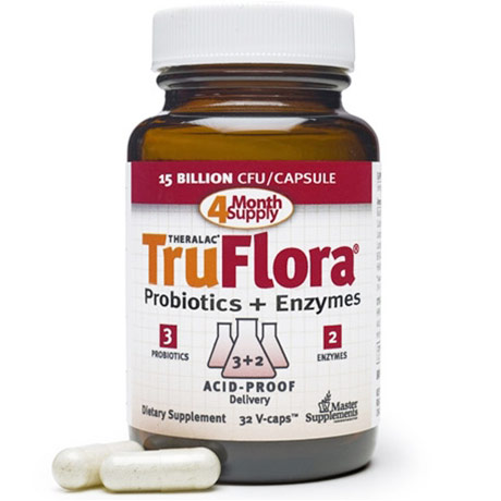 TruFlora, Probiotics + Enzymes, 32 Capsules, Master Supplements