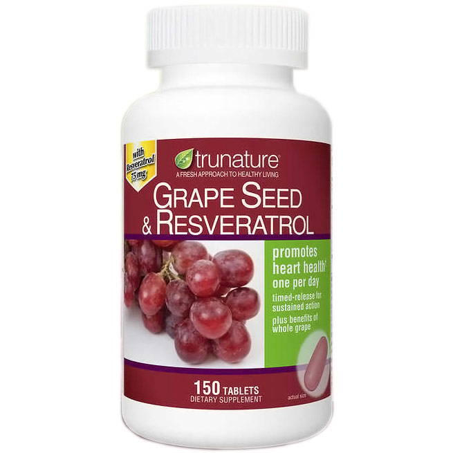 TruNature Grape Seed & Resveratrol, 150 Timed-Release Tablets