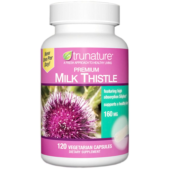 TruNature Premium Milk Thistle 160 mg, 120 Vegetarian Capsules