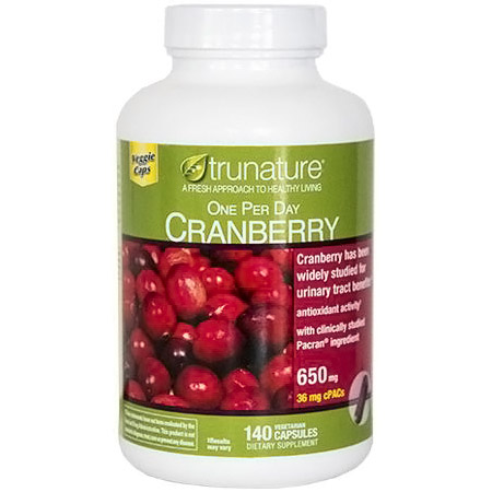 TruNature Cranberry 650 mg, 140 Vegetarian Capsules