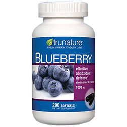 TruNature Blueberry Extract (36:1 Standardized), 200 Softgels