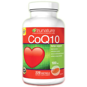 TruNature CoQ10 100 mg (Co-Q10, Coenzyme Q10), 220 Softgels