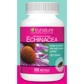 TruNature Echinacea 20:1 Extract 210 mg, 360 Softgels