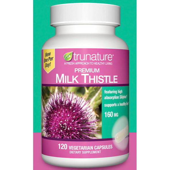 TruNature Premium Milk Thistle 160 mg, One Per Day, 120 Vegetarian Capsules
