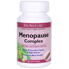 TruNature Menopause Complex, With Black Cohosh and Soy, 180 Softgels