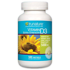 TruNature TruNature Vitamin D3 5000 IU, 500 Softgels