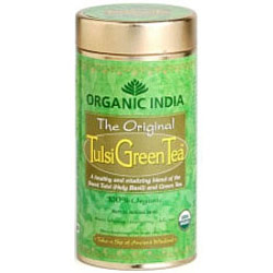 Organic India Tulsi Green Tea, Loose Leaf in Canister, 3.5 oz, Organic India