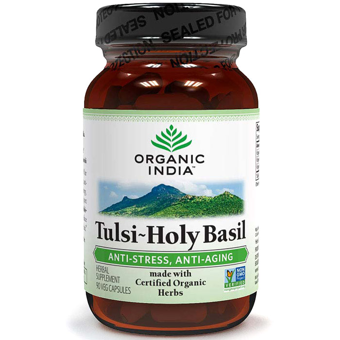 Tulsi (Holy Basil) Formula, With Organic Herbs, 90 Vegetarian Capsules, Organic India